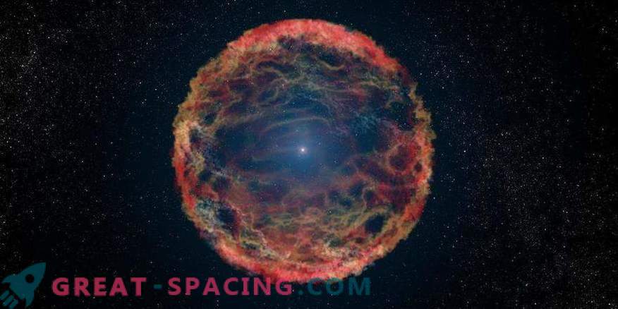 За първи път е открит голям остатък около експлодираща звезда