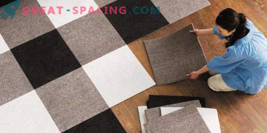 Плочки за килими: материални характеристики и предимства