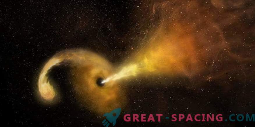 Черна дупка унищожава звезда