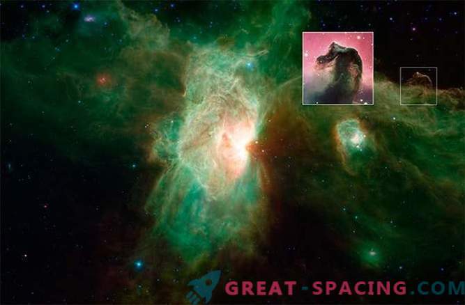 Нов образ на мъглявината на пламъка, направен от телескоп Spitzer