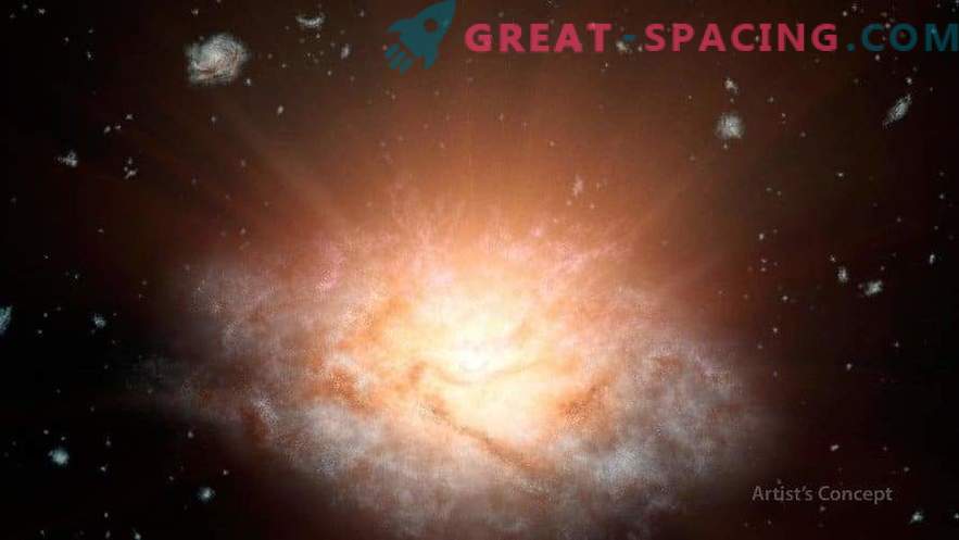 Супер ярка галактика поглъща съседите