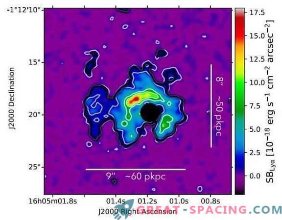 Хвърляне на Лиман алфа около квазар J1605-0112