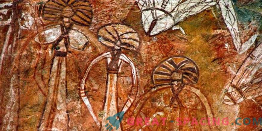 Какви видове същества са изобразени на 10 000-годишна скална живопис