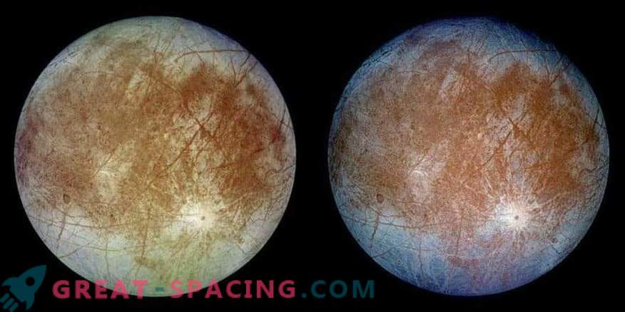 Ледниковите скокове на сателитната Европа на Юпитер