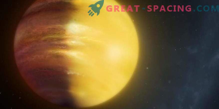 Времето на екзопланета: ветровито, на места рубинови и сапфирови облаци