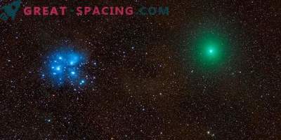 Комета, метеор, мъглявина и Плеяди в една епична снимка