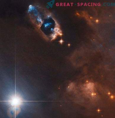 Телескопът Хъбъл улавя газообразни обекти в близост до новородената звезда